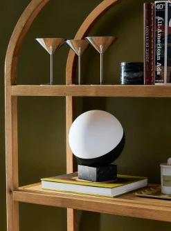 Glass dome table lamp