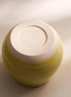Glazed ceramic wine glass