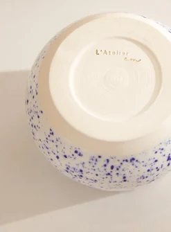 Glazed ceramic wine glass
