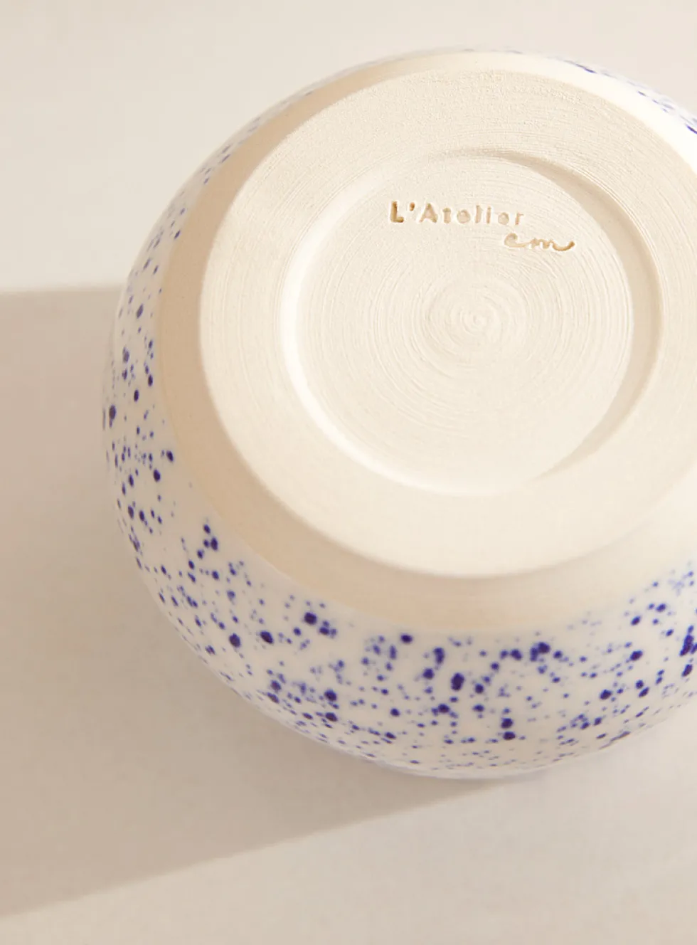 Glazed ceramic wine glass