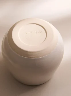 Glazed ceramic wine glass