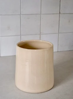 Glazed stoneware utensil pot