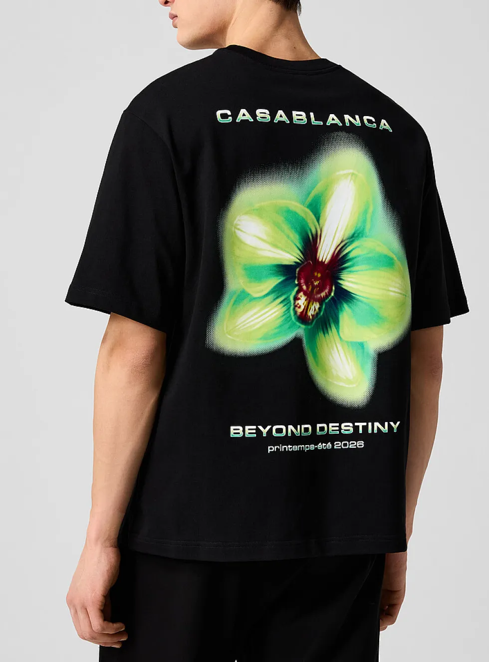 Glitch Orchid printed T-shirt