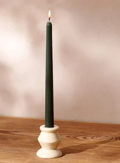 Glossy geometric candle holder