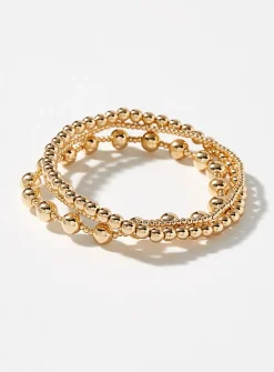 Gold bead bracelets
