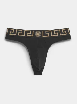 Gold signature logo thong