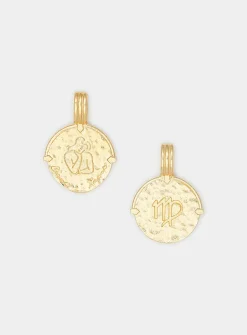Gold vermeil zodiac sign pendant necklace
