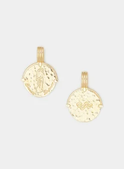 Gold vermeil zodiac sign pendant necklace
