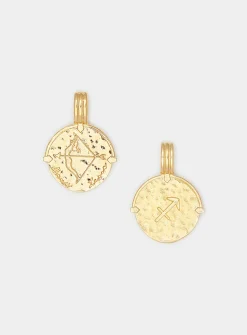 Gold vermeil zodiac sign pendant necklace