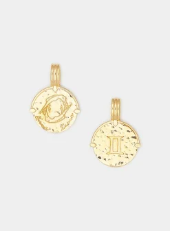 Gold vermeil zodiac sign pendant necklace