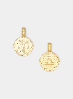 Gold vermeil zodiac sign pendant necklace