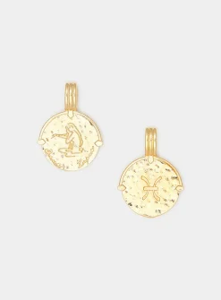 Gold vermeil zodiac sign pendant necklace
