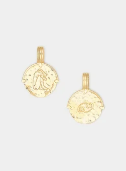 Gold vermeil zodiac sign pendant necklace