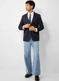 Gold-button navy jacket