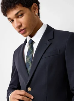 Gold-button navy jacket