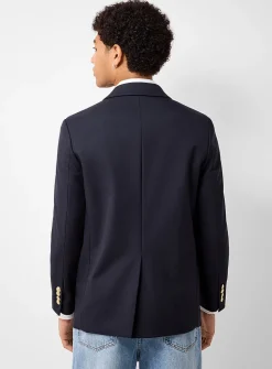 Gold-button navy jacket