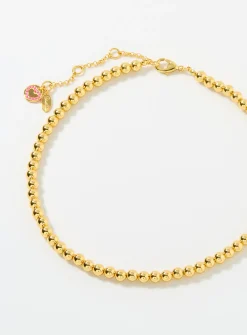 Golden beaded necklace