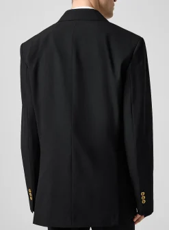 Golden buttons double-breasted blazer
