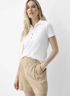 Golden buttons polo shirt