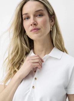 Golden buttons polo shirt