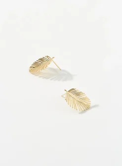Golden leaf earrings