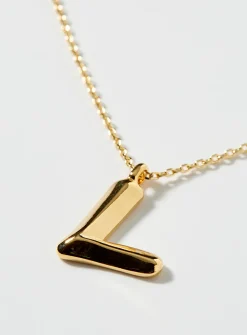 Golden letter necklace