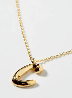 Golden letter necklace