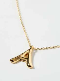 Golden letter necklace