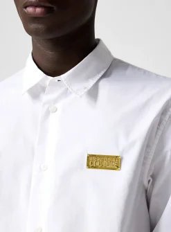 Golden logo plate shirt