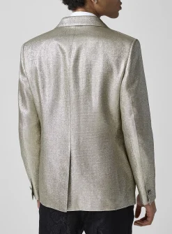 Golden Lurex single-button jacket
