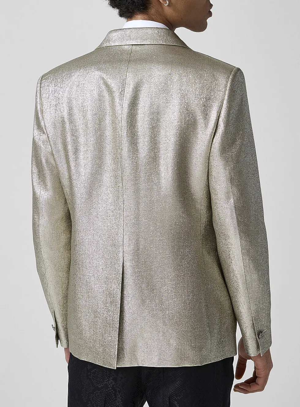 Golden Lurex single-button jacket