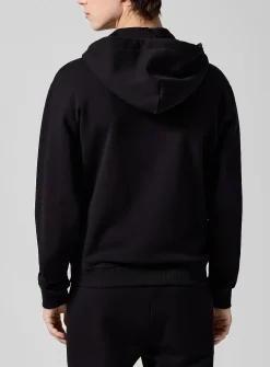 Golden patch zipped hoodie