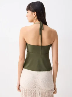 Golden sun halter cami