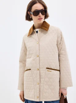 Goldmire diamond-pattern quilted jacket