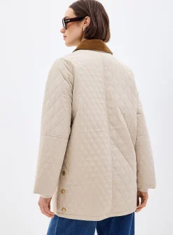 Goldmire diamond-pattern quilted jacket