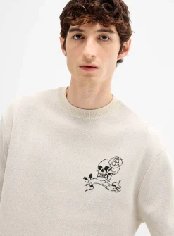 Gothic jacquard short-sleeve sweater