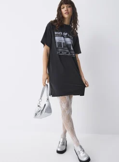 Graphic print T-shirt dress