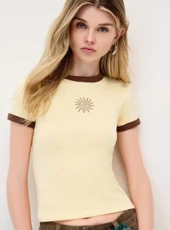 Graphic ringer T-shirt