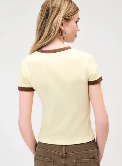 Graphic ringer T-shirt