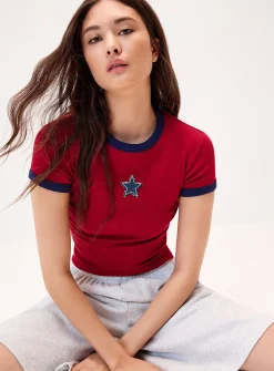 Graphic ringer T-shirt