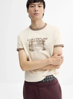 Graphic ringer T-shirt