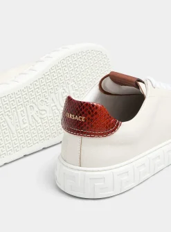 Greca snakeskin stiffener sneaker
