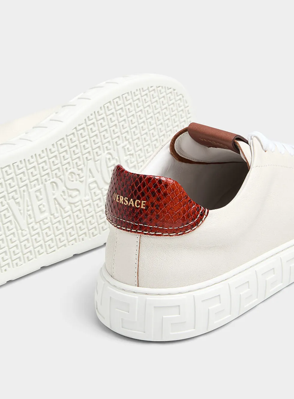 Greca snakeskin stiffener sneaker
