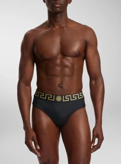 Greca waistband swim brief