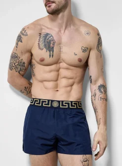 Greca waistband swim short
