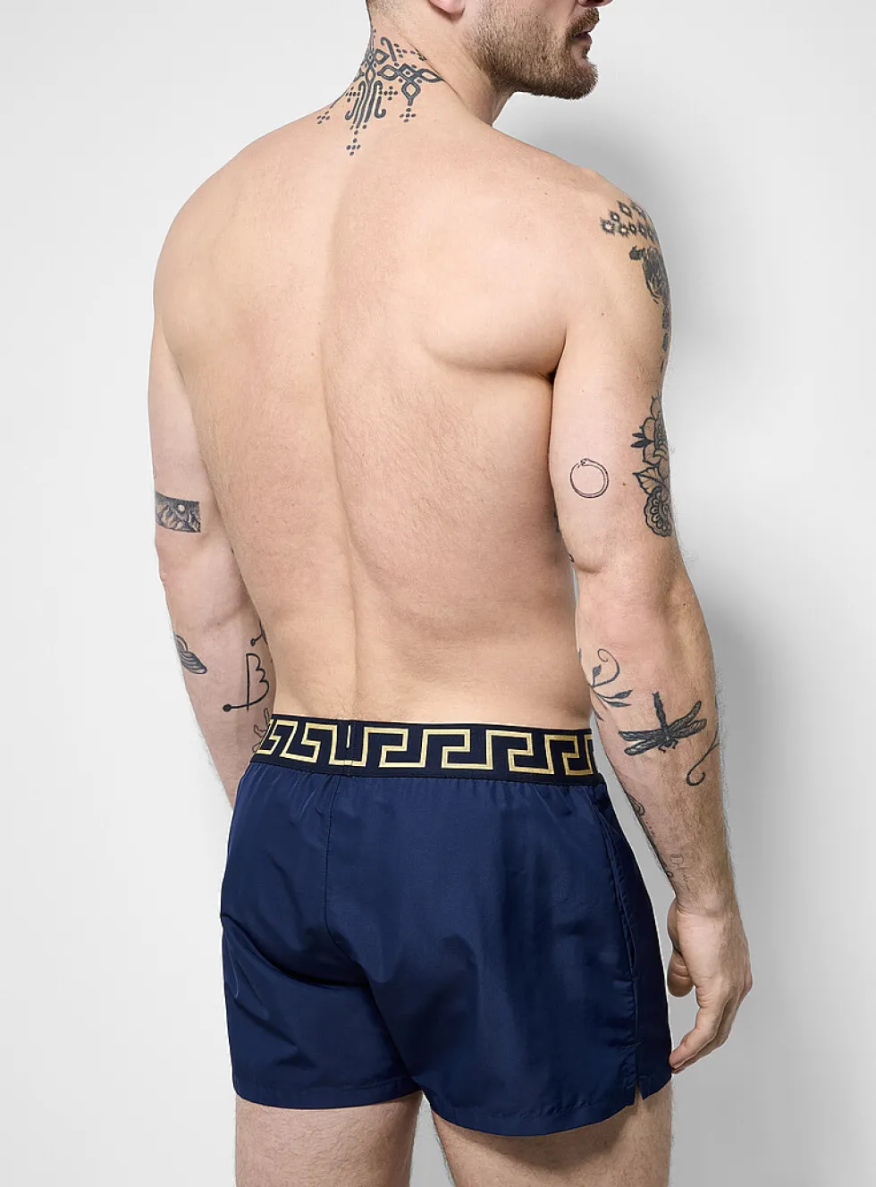 Greca waistband swim short