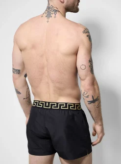 Greca waistband swim short
