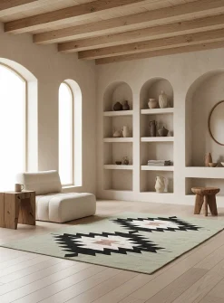 Green Arizona woven rug