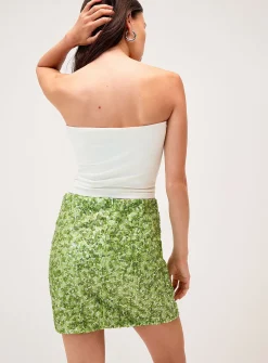 Green sequins miniskirt
