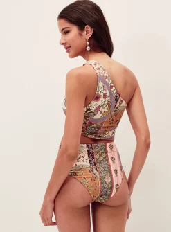 Greisa poetic tapestry asymmetric one-piece